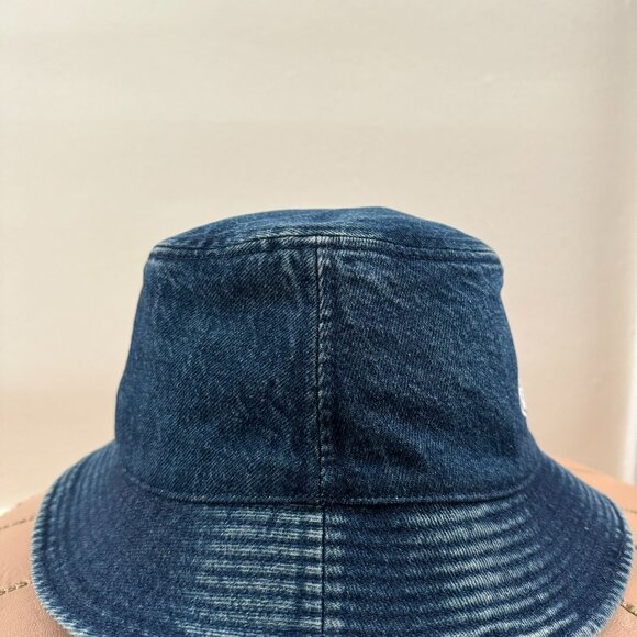 CELINE Denim Logo Embroidered Bucket Hat Sz. M - Picture 3 of 9